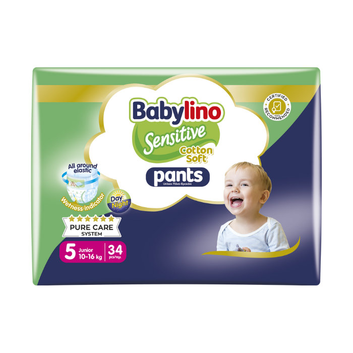 Babylino sensitive πάνες βρακάκι No6 10-16kg 34τεμ