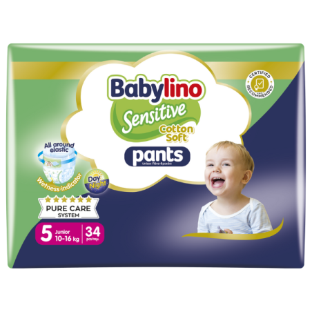 Babylino sensitive πάνες βρακάκι No6 10-16kg 34τεμ