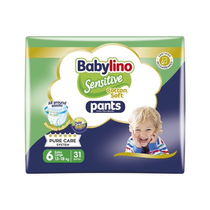 Babylino sensitive πάνες βρακάκι No6 13-18kg 31τεμ