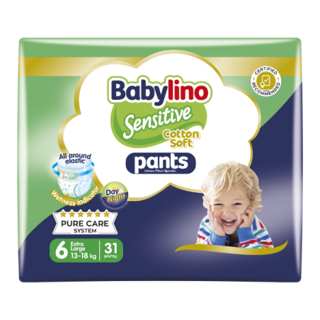 Babylino sensitive πάνες βρακάκι No6 13-18kg 31τεμ