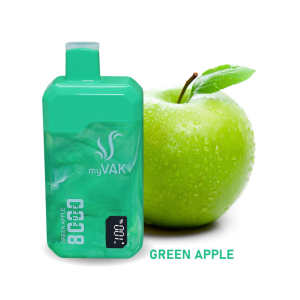 MYVAK FREE NICOTINE 8000 PUFFS 15ml GREEN APPLE