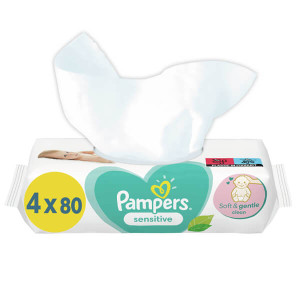 PAMPERS ΜΩΡΟΜΑΝΤΗΛΑ XXL 4x80τεμ. - (SENSITIVE)