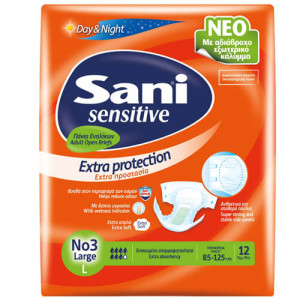 SANI SENSITIVE ΠΑΝΑ ΑΚΡΑΤΕΙΑΣ Νο 3 (12τεμ.) - (LARGE)