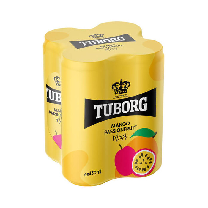 TUBORG SODA ΚΟΥΤΙ 330ml - (4 PACK) (ΜΑΝΓΚΟ & ΦΡΟΥΤΑ ΤΟΥ ΠΑΘΟΥΣ)