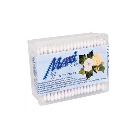 MAXI CARE COTTON BUDS 200TMX ΜΕ ΧΑΡΤΙΝΟ ΣΤΕΛΕΧΟΣ