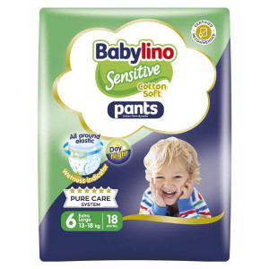 BABYLINO PANTS SENSITIVE No 6 (13-18kg) - (18τεμ.)