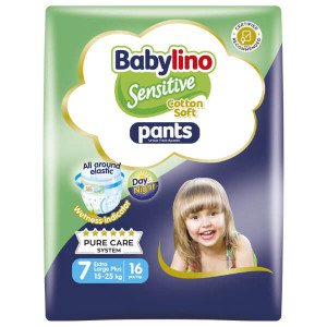 Babylino sensitive πάνες βρακάκι No7 15-25kg 16τεμ