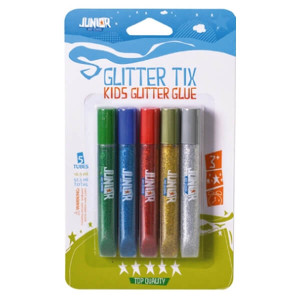 JUNIOR ΚΟΛΛΑ GLITTER 10,5ml (5 ΧΡΩΜΑΤΑ)