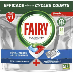 FAIRY TABS 24 PLATINUM+ DEEP CLEAN BLUE