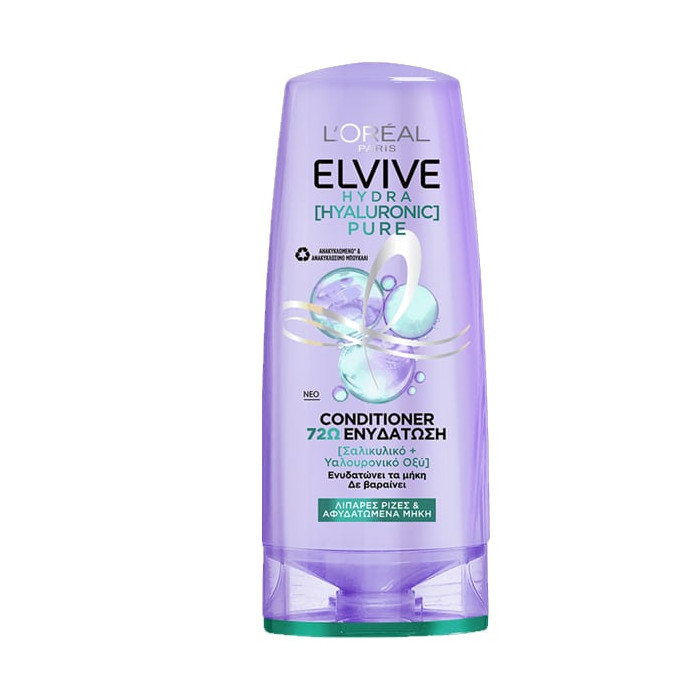 ELVIVE CONDITIONER 300ML HYALURON PURE ΚΑΘΑΡΙΣΜΟΣ&ΕΝΥΔΑΤΩΣΗ