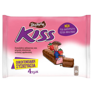 ΠΑΥΛΙΔΗ KISS (4x27,5gr.) - (ΓΑΛΑ & ΦΡΑΟΥΛΑ) (ΟΙΚΟΓΕΝΕΙΑΚΗ ΣΥΣΚΕΥΑΣΙΑ)