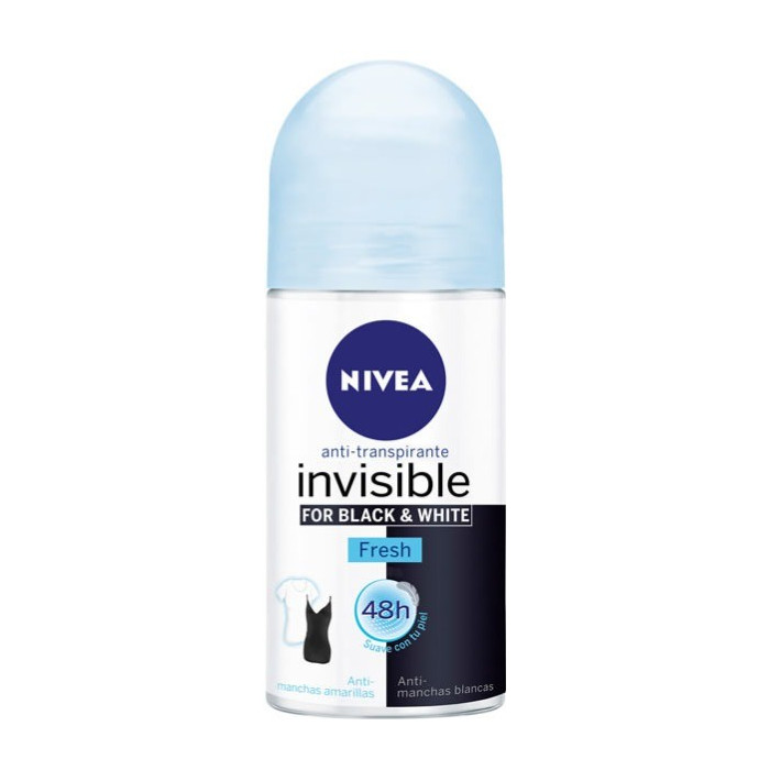 NIVEA ROLL-ON 50ML B&W FRESH FEMALE PURE ΜΠΛΕ