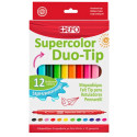 Synefo μαρκαδόροι super colour duo-tip 12τεμ