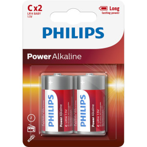 PHILIPS ΜΠΑΤΑΡΙΑ ΑΛΚΑΛΙΚΗ C 2τεμ. 