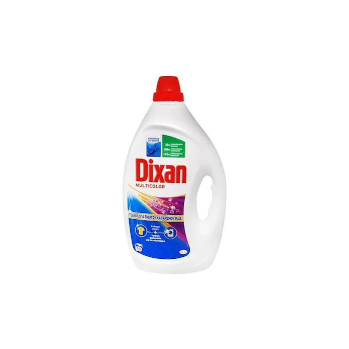 Dixan υγρό απορρυπαντικό πλυντηρίου ρούχων multi colour 48μεζ 2,16lt