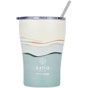 Estia coffee mug ποτήρι θερμός ανοξείδωτο BPA Free με καλαμάκι ecozen horizon 350ml