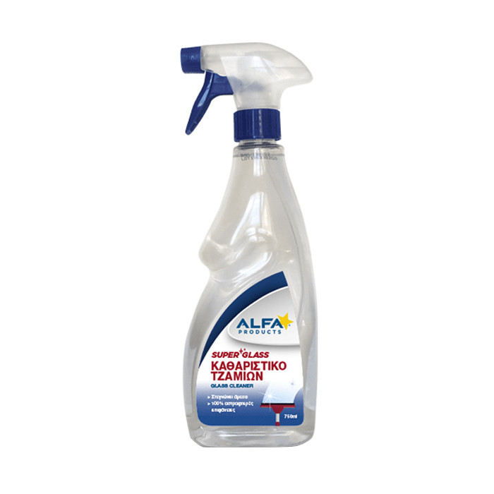 Alfa υγρό καθαριστικό τζαμιών super glass 750ml