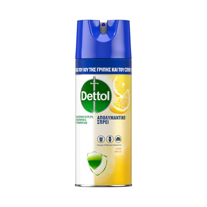 Dettol υγρό απολυμαντικό spray all in one lemon breeze 6x400ml