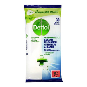 Dettol υγρά αντιβακτηριδιακά πανάκια με φρεσκάδα ωκεανού 6x30τεμ