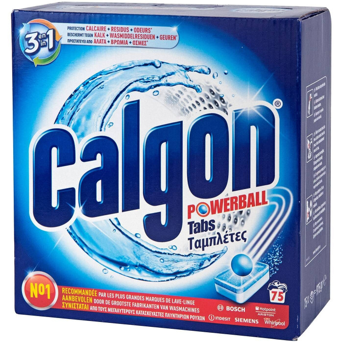 Calgon αποσκληρυντικό πλυντηρίου ρούχων σε ταμπλέτες 4x75τεμ