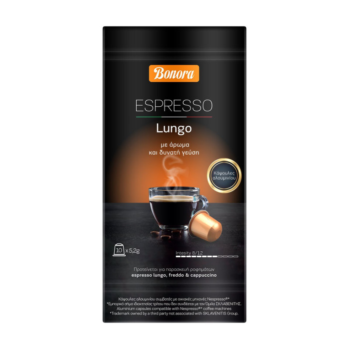 Bonora κάψες espresso σε κάψουλες lungo 10x5,2gr