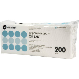 White Leaf χειροπετσέτα ζικ-ζακ 200τεμ 285gr