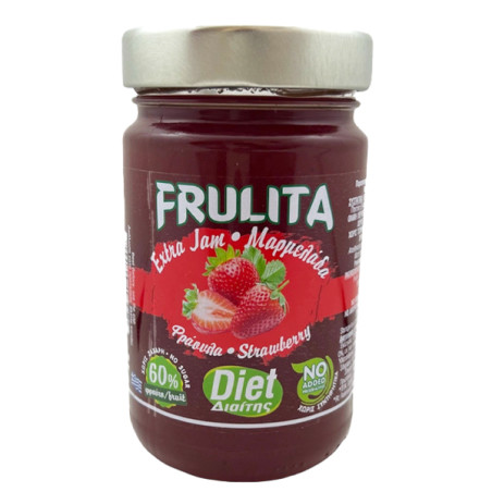 FRULITA diet μαρμελάδα extra 60% φρούτα με γεύση φράουλα 340gr