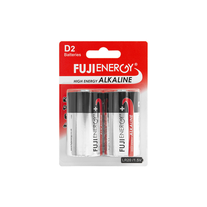 FUJIENERGY αλκαλική μπαταρία D2 LR20/1.5V με φόρο 0.08 2τεμ