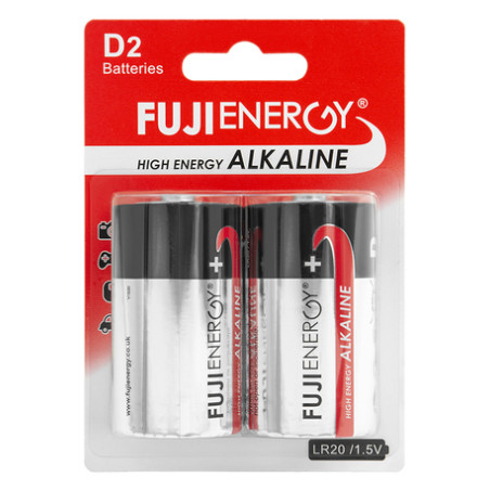 FUJIENERGY αλκαλική μπαταρία D2 LR20/1.5V με φόρο 0.08 2τεμ