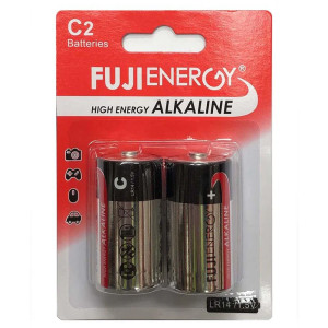 FUJIENERGY αλκαλική μπααρία C2 LR14/1.5V με φόρο 0.08 2τεμ