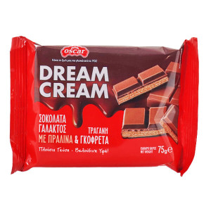 OSCAR DREAM CREAM ΣΟΚΟΛΑΤΑ 75gr. - (ΓΑΛΑΚΤΟΣ ΚΑΙ ΓΚΟΦΡΕΤΑ)