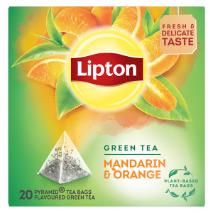 LIPTON ΤΣΑΙ ΠΡΑΣΙΝΟ ΠΥΡΑΜΙΔΑ (20x1,8gr.) - (ΜΑΝΤΑΡΙΝΙ & ΠΟΡΤΟΚΑΛΙ)