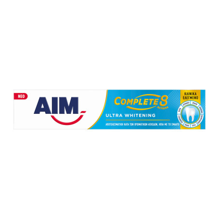 AIM ΟΔΟΝΤΟΚΡΕΜΑ 75ML COMPLETE 8 ULTRA WHITENING