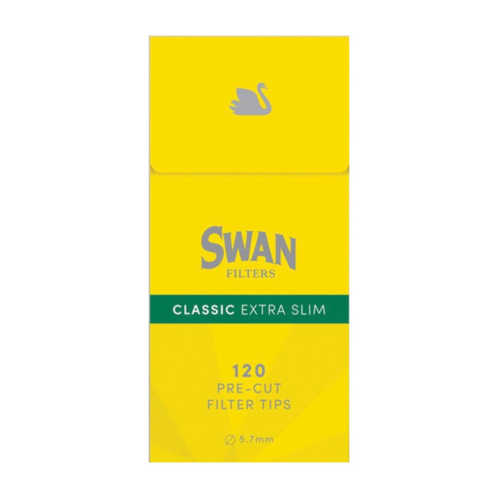 Swan φιλτράκια classic extra slim κίτρινο 5,7mm 120τεμ