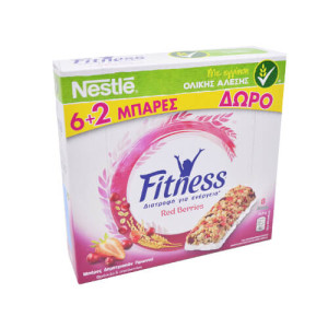 NESTLE BARS FITNESS 23,5gr. - (RED BERRIES) (6+2ΔΩΡΟ)