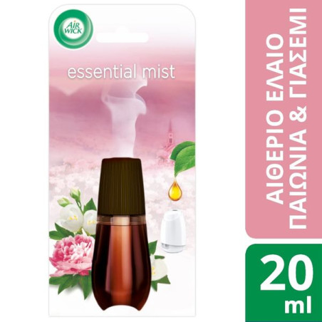 Air Wick ανταλλακτικό αποσμητικού χώρου essentials mist παιώνια & γιασεμί 20ml