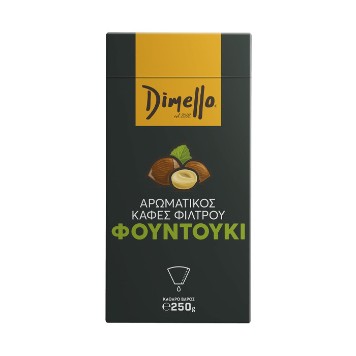 Dimello καφές φίλτρου αλεσμένος φουντούκι 250gr