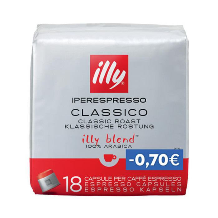 ILLY IPER ESPRESSO CAPS (18τεμ.) - (CLASSICO) (-0,70€)