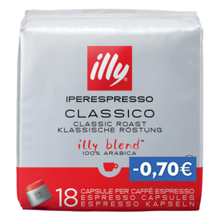 ILLY IPER ESPRESSO CAPS (18τεμ.) - (CLASSICO) (-0,70€)