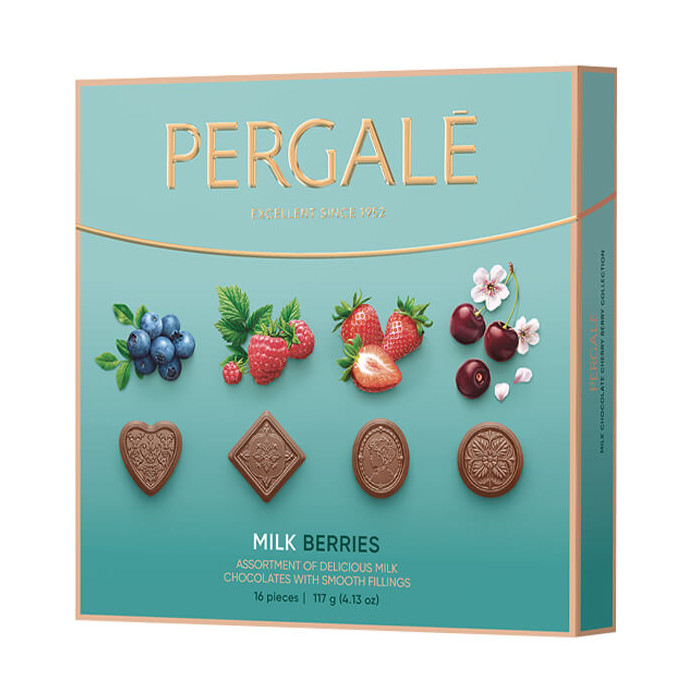 PERGALE ΣΟΚΟΛΑΤΑΚΙΑ BERRIES 110gr. - (ΓΑΛΑΚΤΟΣ ΜΕ ΓΕΜΙΣΗ ΦΡΑΟΥΛΑ-ΣΜΕΟΥΡΟ-ΚΕΡΑΣΙ-ΜΥΡΤΙΛΟ)