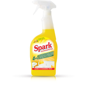 Spark υγρό spray πολυκαθαριστικό 4 σε 1 λεμόνι 750ml