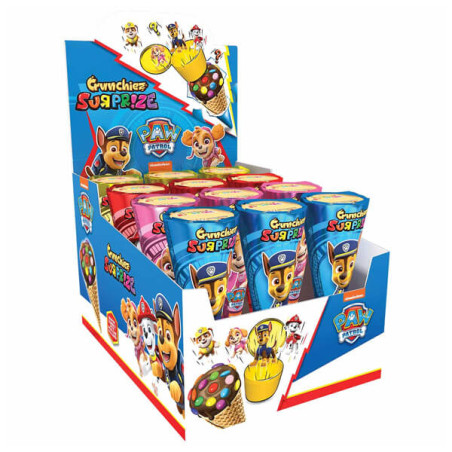 CRUNCHIEZ Paw Patrol παγωτό έκπληξη με πραλίνα φουντουκιού 25gr x 12τεμ