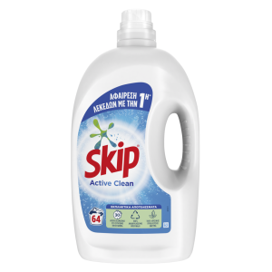 Skip active clean υγρό πλυντηρίου ρούχων 64μεζ 3,2l