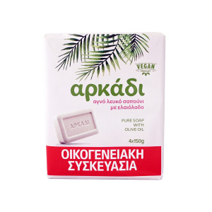 Αρκάδι σαπούνι λευκό 4x150gr