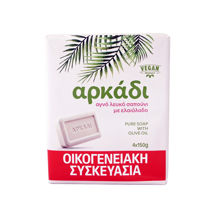 Αρκάδι σαπούνι λευκό 4x150gr