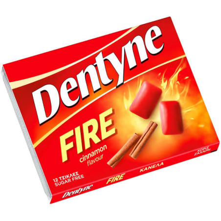 DENTYNE fire τσίχλες με κανέλα χωρίς ζάχαρη 12x16,8gr