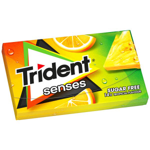 TRIDENT senses τροπικά φρούτα 12x27gr