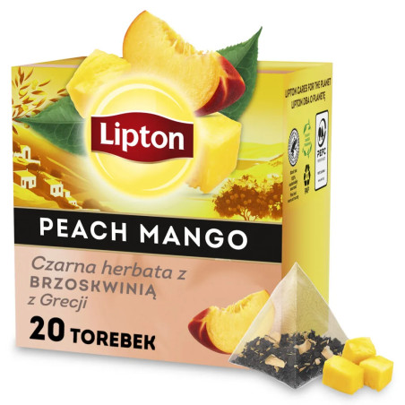 LIPTON ΤΣΑΙ ΜΑΥΡΟ ΠΥΡΑΜΙΔΑ (20x1,7gr) - (ΜΑΝΓΚΟ & ΡΟΔΑΚΙΝΟ)