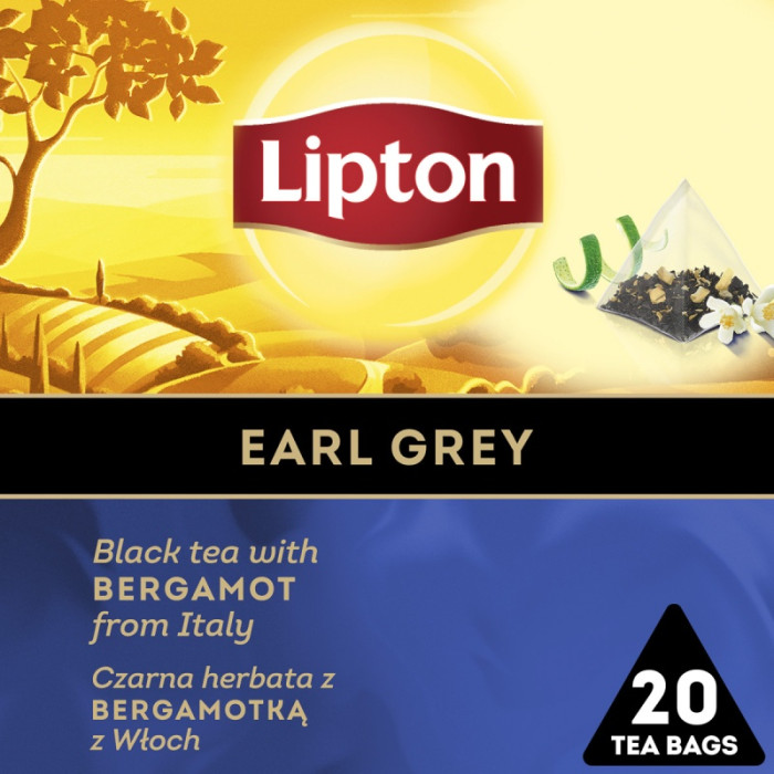 LIPTON ΤΣΑΙ ΜΑΥΡΟ ΠΥΡΑΜΙΔΑ (20x1,7gr) - (EARL GREY)