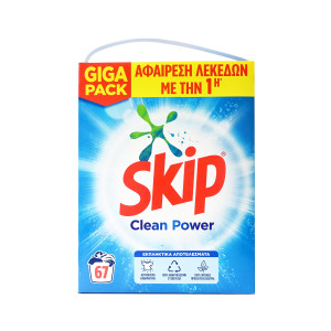 SKIP σκόνη πλυντηρίου ρούχων Active Clean 67μεζ 4,35kg